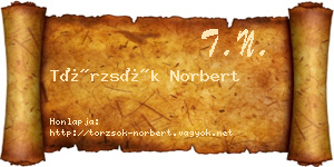 Törzsök Norbert névjegykártya